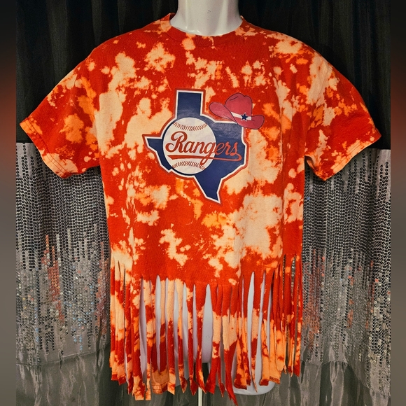 Rangers baseball team fringed croptop - Picture 2 of 5